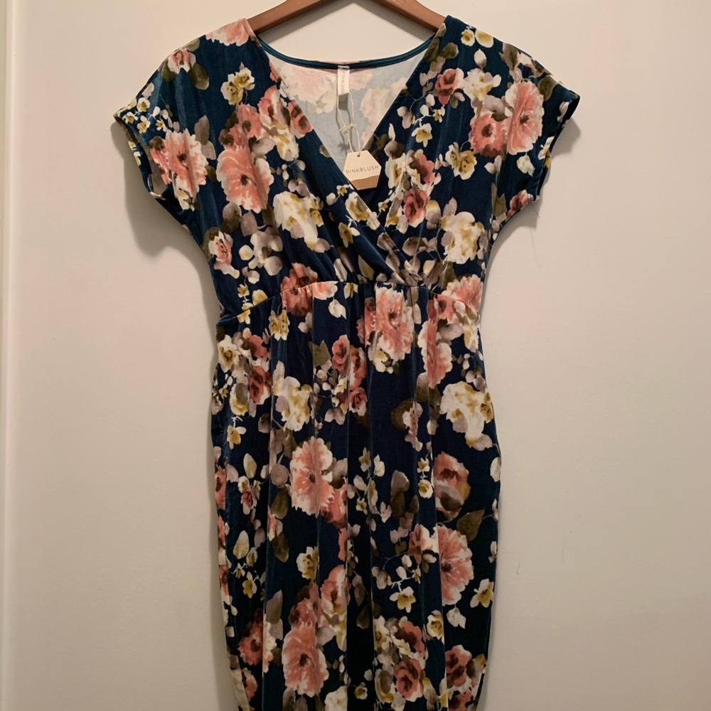 Pink blush floral dress